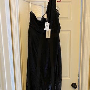 Black sheer maxi dress